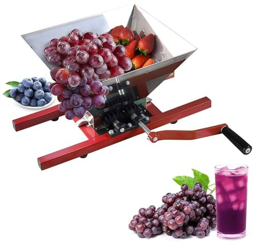 Spremiagrumi e Tritatore Manuale da 7L per Frutta e Mele – Polpatrice Portatile in Acciaio Inossidabile per Vino, Sidro e Succhi Fatti in Casa Grape Crusher