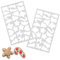 com-four® 2x Plätzchen Ausstechschablone - Multiausstecher für 50 Weihnachts-Plätzchen - Ausstechform aus Kunststoff (02 Stück - Set9)