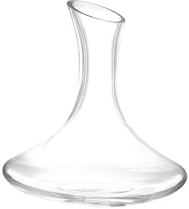 Hemoton Vino Decanter Bicchiere di Cristallo Vino Rosso Caraffa Distributore di Vino Vino Aeratore Tenuto in Mano Accessori per Vino per Natale di Compleanno di Nozze (Trasparente)