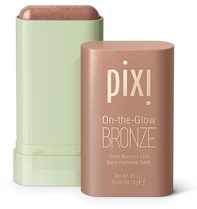 Pixi On-The-Glow Bronze - Softglow, Hydrating Tinted Moisture Bronzer Stick With Ginseng, Aloe Vera & Fruit Extracts, For Cheeks & Lips, 19G 0.6Oz, Paraben-Free