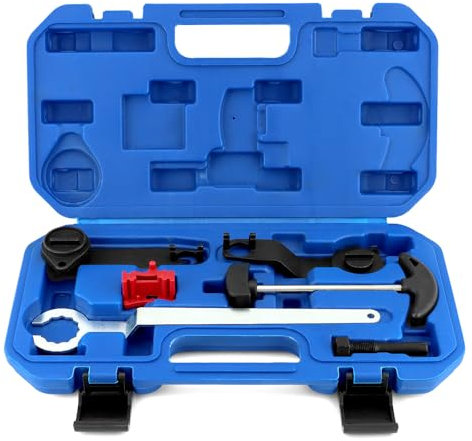 QWORK® Kit Attrezzo Messa in Fase, Strumento di Regolazione del Motore Dell'albero a Camme, Compatibile con Motori Audi A3, Golf 7, VAG EA211 Serie 1.2L 1.4L 1.4T 1.5T 1.6L FSI TSI TFSI