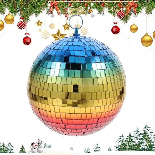 palla da discoteca per feste, decorazione palla da discoteca - Palline da discoteca natalizie con gradiente riflettente | Forniture da soffitto da discoteca per Natale, Carnevale, decorazioni pa