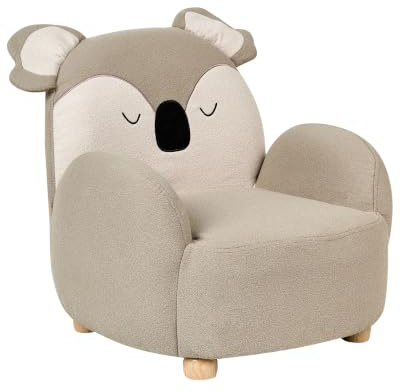 Poltrona per bambini Orso Koala Sedia imbottita per bambini Tortora