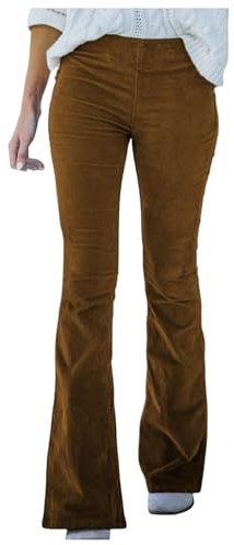 Duohropke Pantaloni a zampa da donna, slim fit, in tessuto, flared, per il tempo libero, versatili, leggings, per il tempo libero, casual, da ufficio, da yoga, da jazz