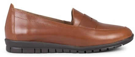 Mocasines cómodos y básicos de Piel Camel, EU 39