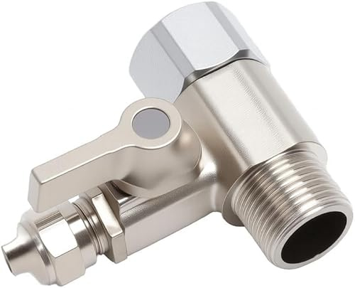 JYYWTSI 3/8 vers 3/8 vers 3/8 OD T Robinet d'arrêt Adaptateur Robinet d´Arrêt Quick-Adaptateur en T 3/8x3/8x1/4 Raccord d'eau Vanne d'Arrêt Adaptateur de Tuyau d'eau