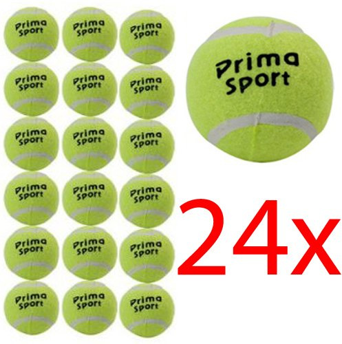 BARGAINS-GALORE NEW PACK OF 24 TENNIS BALLS SPORT PLAY CRICKET DOG TOY BALL OUTDOOR FUN BEACH LEISURE NEW | PLAY TENNIS CRICKET DOG TOY BALL | STURDY & DURABLE