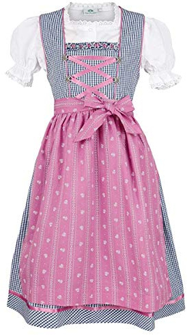 Isar Trachten Dirndl para niñas Bayas con Blusa, Bayas, 86.