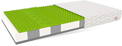 FDM ADRIANO Materasso 80x140 cm Schiuma di Memoria Alto 11 cm Grado di Rigidità H2 H3 Materasso a Due Lati 7 Zone di Comfort Rivestimento Lavabile OEKO-TEX Anallergic