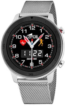 Lotus 50021/1 Mens Steel Smartwatch with Stainless Mesh Bracelet