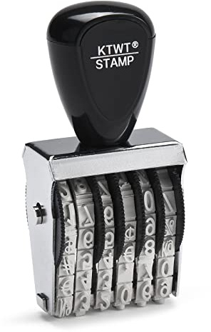 6 Digits Rubber Number Stamp, Date Stamp, Office Stamp, Rotating Stamp, Office Business Stamps