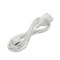Cable alargador 3G, 1,5 ㎟, 2 m, Blanco, para Extender la conexión eléctrica y Mejorar el Alcance de Dispositivos.