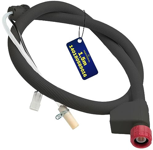 Tubo Acqua Carico Acquastop 1,5m per Lavatrice e Lavastoviglie - con Valvola di Sicurezza Ø 3/4 - con Connessione Elettrica – 140180589016 per Zanussi - Garanzia di 10 Anni - MONTERAL