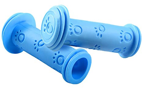 Fahrradgriffe Kinder Fahrrad Griffe Lenkergriffe 1 Paar 22mm Prallschutz Kinderfahrradgriffe rutschfest Weicher Gummi Kinderfahrrad Zubehör für Roller Dreirad Kinder Laufrad Kinderfahrrad (Blau)