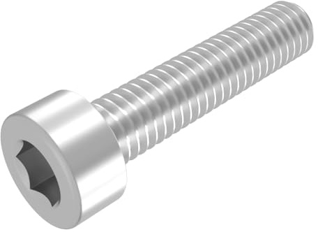SECCARO Vite cilindrica M3 x 14 mm, acciaio inox V2A A2, DIN 912 / ISO 4762, esagono interno, filettatura piena, 20 pezzi