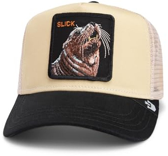 Goorin Bros The Slick Seal Foca Beige Negro Gorra de Camionero Ajustable