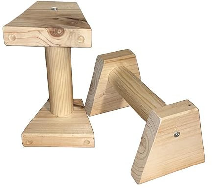 TZsport24 Liegestützgriffe – 2x gelenksschonende & rutschfeste Holz Liegestützgriffe – Calisthenics Equipment für Indoor & Outdoor – Ideal für Handstand & Liegestütze. Rutschfeste Push-Up bars
