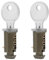VGOL 2Pcs Dach Bar Rack Barrel Sicherheitsschlösser Dach Frachtschloss Mit Schlüssel Kompatibel Mit Thule Kompatibel Mit Mont Blanc Kompatibel Mit Paddy Hopkirk