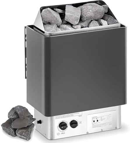 HSSMEUR Electric Sauna Heater,Stainless Steel Sauna Heating Stove,Wet and Dry Bath Sauna Oven with Internal Controller for Home Hotel (9.0kw)