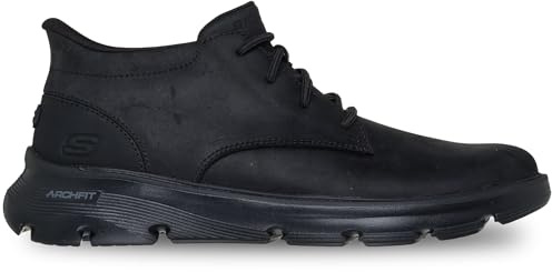 Skechers Men's Arch Fit Garza Ridley Ankle Boot, Black Leather/Synthetic, 10 UK