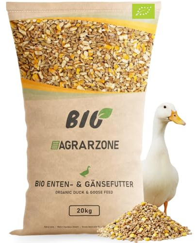 Agrarzone Bio Entenfutter Laufenten 20 kg - 100% Bio-Qualität aus Österreich - Artgerechtes Laufenten Futter mehrfach gereinigt - Futter für Enten Wildenten & Gänse