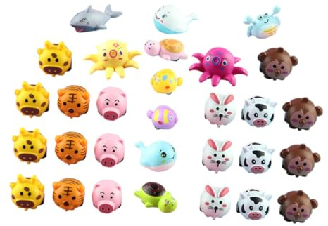 UPKOCH 30pièces Voiture à Remonter Jouet Voiture Animaux Friction Petit Jouet Garçon Fille Garçon Fille Cadeau Éducatif Mix Aléatoire