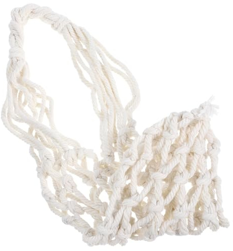 Angoily Porte-Bouteille Isotherme en Filet Beige Sangle, Housse de Bouteille d'eau Légère et Résistante, Accessoire Pratique pour Randonnée, Vélo et Activités en Plein Air