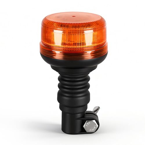 Yuanjoy Lámpara LED giratoria ámbar con interruptor IP67 12/24 V para soporte