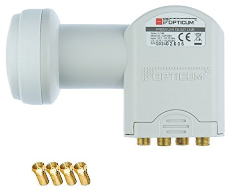 Opticum Quad LNB Gold Premium 4 Teilnehmer LNB (GRATIS 4 F-Stecker)