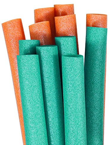 Pool Mate 12-Pack Teal and Orange Pool Noodles, Made in Canada