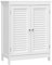 VASAGLE Badezimmerschrank, Badschrank, Aufbewahrungsschrank mit 2 Türen, mit 2 verstellbaren Regalebenen, skandinavischer Stil, weiß BBC340W01, 60 x 30 x 80 cm