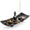 Jovivi Buddha Statue Zen Garten Deko Kerzenleuchter Teelichthalter Räucherstäbchenhalter Meditation Wohnung Feng Shui Dekoration