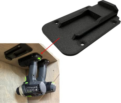 3DHerb Gerätehalter kompatibel mit Festool Akku Geräte - Halter Wandhalterung für BP 18 Akkubohrer, Stichsäge uvm.- hochwertiges und massives Zubehör