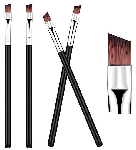 Make-Up Augenbrauenpinsel Lidschattenpinsel Set Multi-Funktions-Kosmetikpinsel Eyeliner-Pinsel Concealer-Pinsel Wimpernpinsel Augenbrauen-Schrägwinkelpinsel Lidschatten-Applikator (4 Stücke)