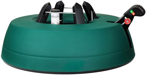 Leejec Christmas Tree Stand with Water Reservoir, Fast Clamped 10 Ft Real Tree with 5.5 Diameter, Water Level Indicator Equipped, No Assembly Required