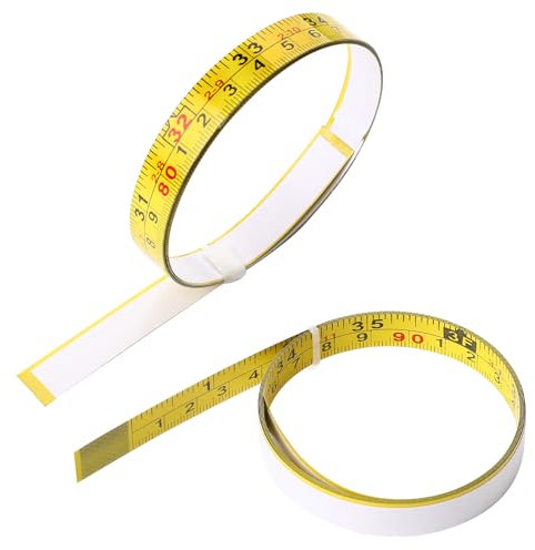 39 Inch Measure Tape with Adhesive Backing, 2 Pack Left to Right