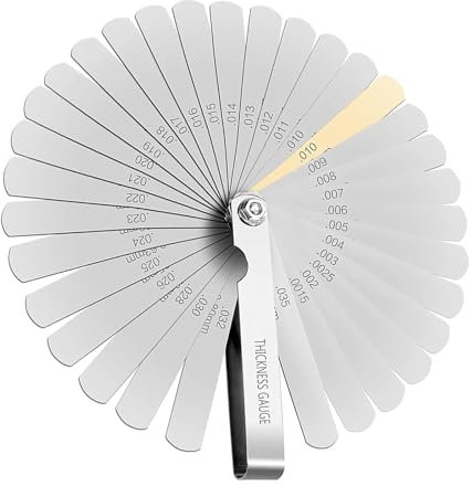 Spessimetro Binghe 32 Lame Spessimetro Inox, Spessimetro Valvole, Spessimetro 32 Lame, Spessimetro a Lamelle, Spessimetro Pieghevole Misurazione Doppia, Per tutti i tipi di misurazione