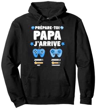 Futur Papa Geek Papa En Cours Annonce Grossesse Papa Gamer Sweat à Capuche