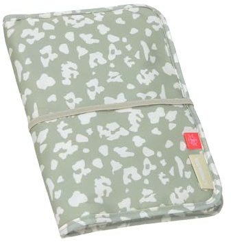 LÄSSIG Bolso cambiador con cambiador y compartimento para toallitas húmedas de viaje/Changing Pouch Leo light khaki