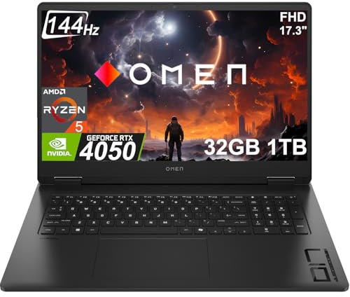 HP Victus 15 Gaming Laptop (15.6 FHD 144Hz, NVIDIA RTX 4050 6GB, AMD Ryzen 7 7445HS, 32GB DDR5 RAM, 1TB SSD, 6-Core (> Intel i7-13700H) ), Backlit KB, Ethernet, Webcam, Wi-Fi 6, Win 11 Home