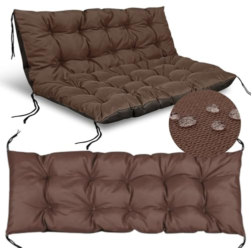 GARDEN KING ROYAL REST Set de Cojines para palets 2 Piezas cojín Asiento 120x80 cm Respaldo 120x40 cm Acolchado Suave fácil de Limpiar Repelente al Agua
