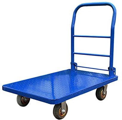GAROEN Chariots à Plateforme, Chariot à Plateforme Plate avec Roues pivotantes à 360 degrés, Chariot à Plateforme en Acier (75 x 48 cm)