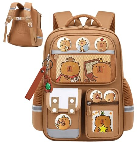 Generisk ryggsäck för barn | Capybara ryggsäck för | Tecknad laptop fritidsväska för camping utomhus födelsedag på vägen