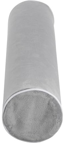 ROMISBABA Almohada Cervical Redonda Cilíndrica 43x10 Cm de Algodón Viscoelástico Funda Lavable, Soporte Lumbar Ergonómico para Dormir, Viaje y Oficina, Cojín Terapéutico para Cuello