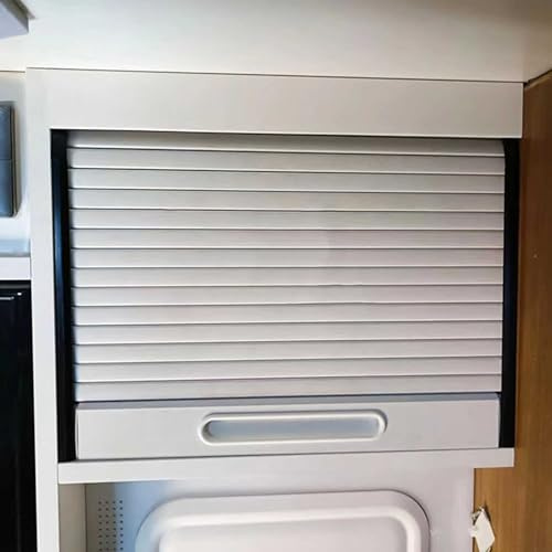 Kitchen Cabinet Kit, ABS Slats Roll Up Sliding Door for Cabinets, Dressing Room, Laundry Room, Roller Shutter Closet Door