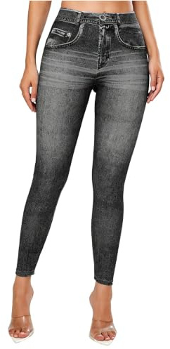 IQYU damjeans byxor höftjeans låga smala jeans skinny stretch midja | Skinny jeans hög midja stretchbyxor blå fritidsbyxor med fickor tubbyxor eleganta höftjeans slim fit denim byxor
