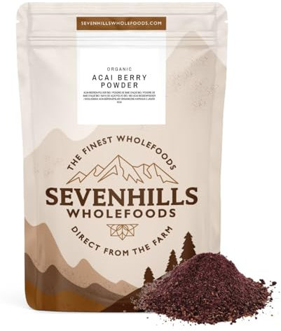 Sevenhills Wholefoods Organic Raw Acai Berry Powder, Freeze-Dried, from Brazil 100g