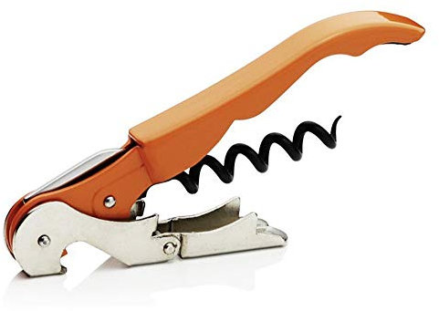 PULLTAP'S GENUINE Classic 500 Arancia - Cavatappi da cameriere per uso professionale - Made in Spagna - Include doppia leva articolata - Coltello tagliapsule e apribottiglie