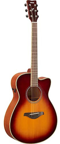 Yamaha FGC-TA Concert Cutaway Transacoustic Guitar w/ Chorus and Reverb, Black