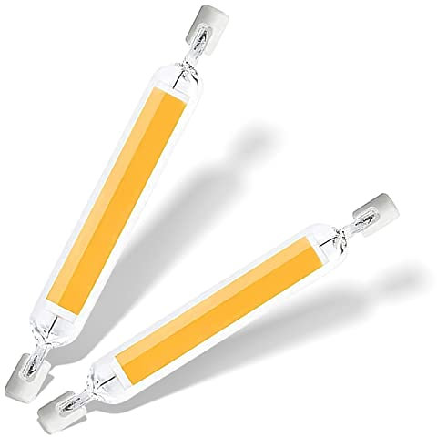 ZJZG R7S LED 118MM Dimmbar, 20W R7S LED Lampen Ersatz für 200W Halogenlampen, Kein Flackern, LED R7S Leuchtmittel Glühbirne Warmweiß 3000K 2000LM, LED Stab 360°Strahlbeleuchtung, 2 Stück